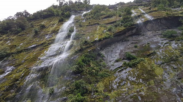 479-Doubtful-Sound-026.jpg - Op de terugweg bewonderen we de vele watervallen die dankzij de regen hun uitbundige kant tonen.